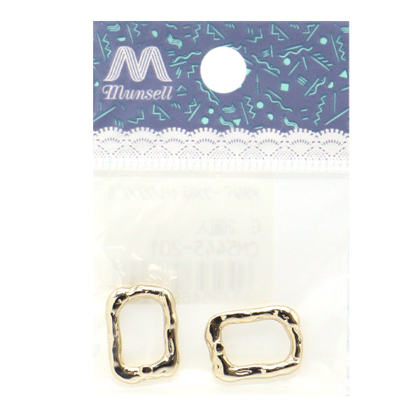 Matériau accessoire "Pièces métalliques Rectangle fondant 2 pièces Gold CM5445-201"