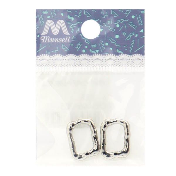 Matériau accessoire "Pièces métalliques Rectangle fondamental 2 pièces Silver CM5446-205"
