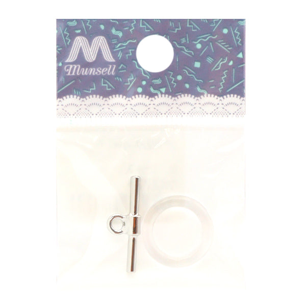 Material de accesorios "Anillo acrílico pequeño+T Bar 1 Set Silver TK2779"