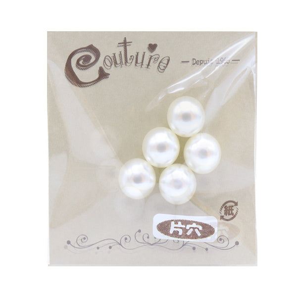 Beads "Petit pearl one hole 1.2cm White about 5 pieces OH-30"