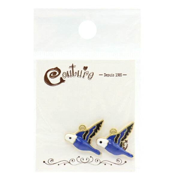 Accessoires Material "Happy Charm Blue Bird 2 Stück HPC-6"