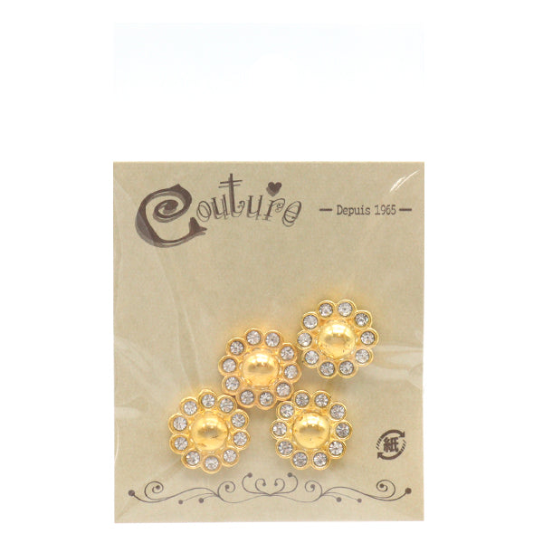 Zubehörmaterial "Petit-Teile Kristall x Gold 13mm 4 Tabletten OH-41"