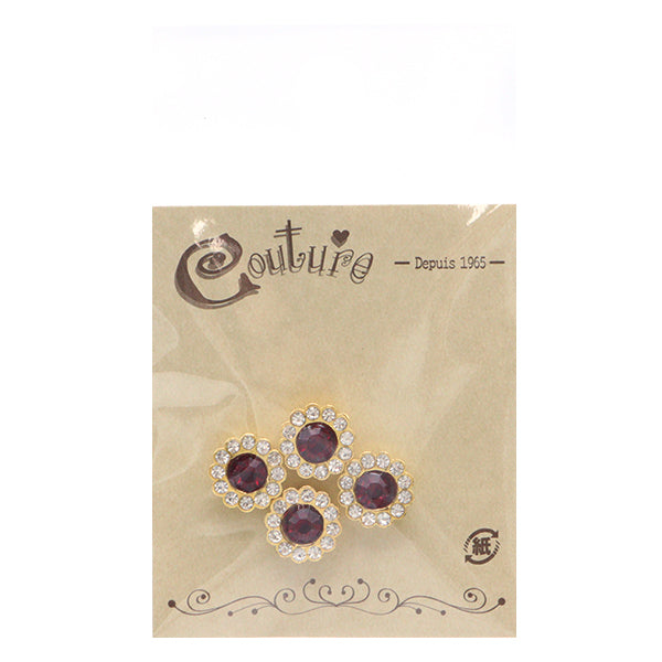 Аксессуарный материал "Petit Part Garnet x Gold 10 мм 4 таблетки OH-43"