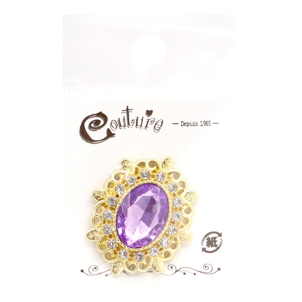 Handicraft parts "Bijou center part 36mm x 30mm purple OSG-9" Terai