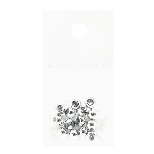Beads "Acrylic Parts Suzumaru Metallic 14 Silver 6mm"