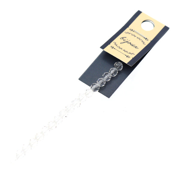 Аксессуарный материал "Натуральный кристалл ФассетБисер Диаметр около 5 мм"