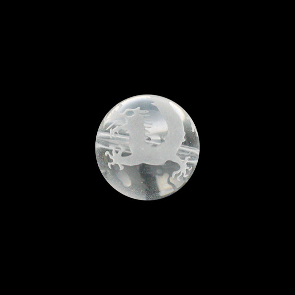 مادة الإكسسوار "تنين منحوت كريستال طبيعي 12 ملم قطعتين"