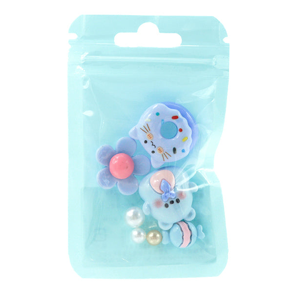 수예부품 "데코 부품 믹스 동물 블루 DW-14" KIYOHARA