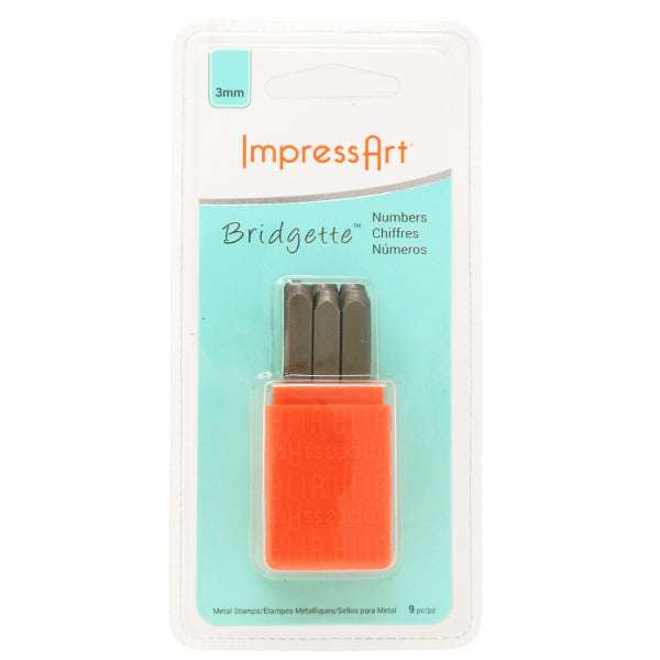 金属刻印 メタルスタンピング 『ImpressArt エコノミーレタースタンプ Bridgette 数字 3mm U0302 3 1』 MIYUKI ミユキ