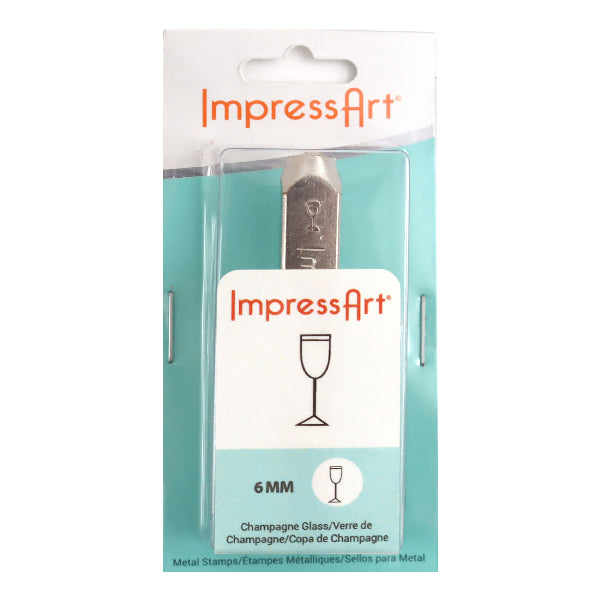 金属刻印 メタルスタンピング 『ImpressArt デザインスタンプ シャンパングラス 6mm U1043 6』 MIYUKI ミユキ
