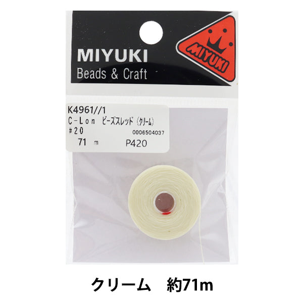 CuentasHilo "C-lon CuentasCrema de hilo alrededor de 71m #20 K4961-1" Miyuki miyuki