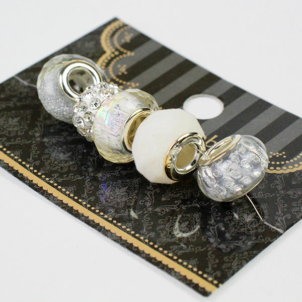 Matériel accessoire « Rondel »Perles GN-21-A Mélange Blanc”