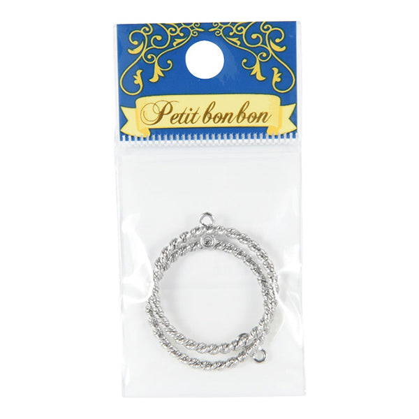 Accessory material "Metal parts Circle Silver 2 pieces GN-60-19A-01S"