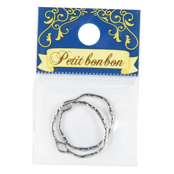 خامة الإكسسوار "أجزاء معدنية دائرة صغيرة فضي 2 قطعة GN-60-19A-04S"