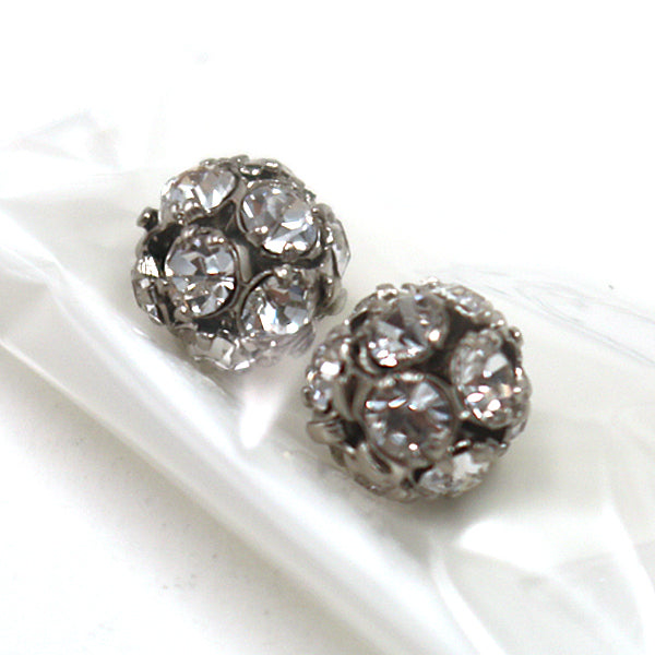 配件材料“ Maru Londel Crystal 8mm银2件”