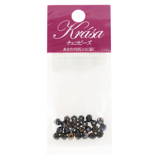 ビーズ 『ファイアポリッシュ ジェットバレンチニット 4mm 25粒入』