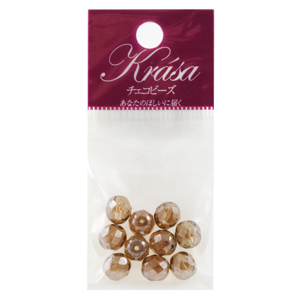 Perlen "Fire Polish Lights Moke Pars White Star 8mm 10 Tabletten"