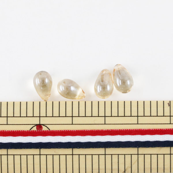 خرز "الجمهورية التشيكية"خرز قطرة بريق أصفر 6*9 مم 20 قطرة