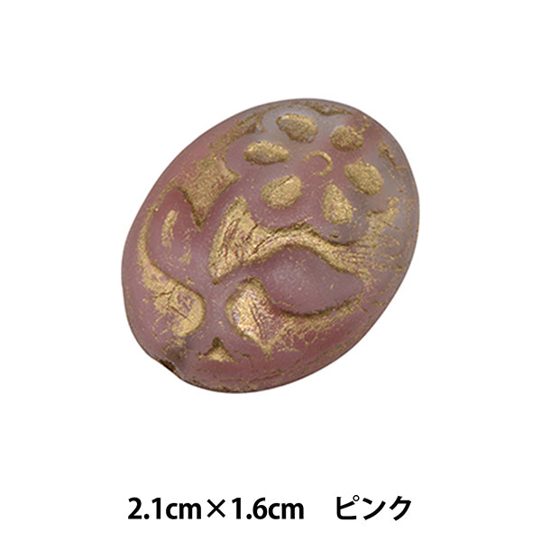 Бисер "Чешская РеспубликаБисер Цветочный розовый 2,1 см х 1,6 см 1 кусок B000437"