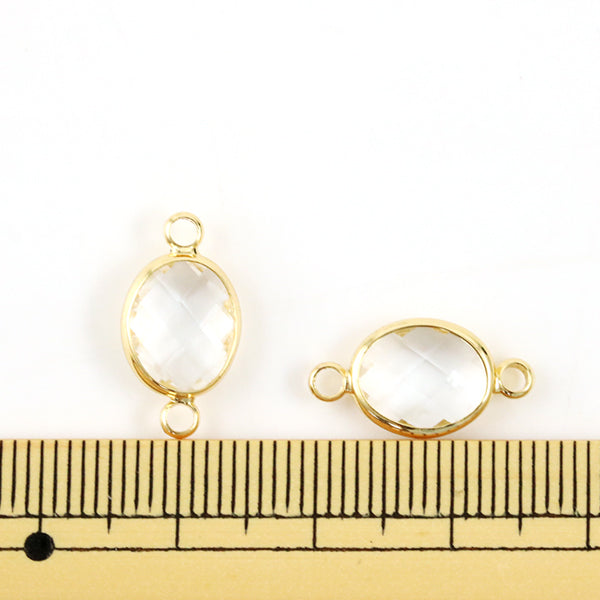 Materiale accessori "Parti articolari Vishan GN-28-B01 Crystal ovale 8 x 10mm 2 pezzi"