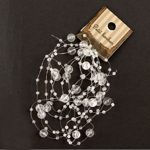 Material de accesorios "Código de perlas 8+3 mm Pearl Clear Gn-14-20s-5"