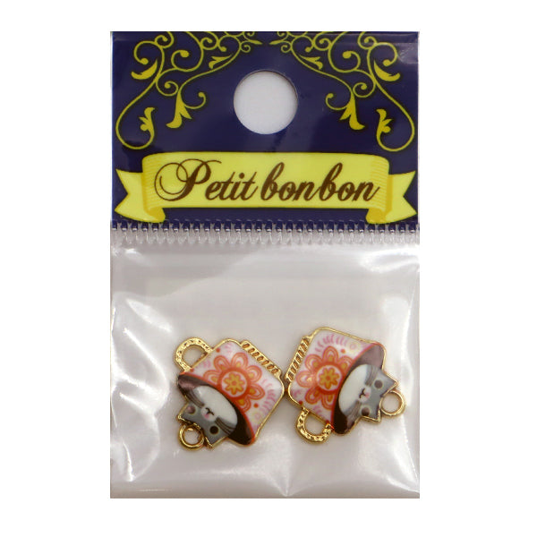 액세서리 재료 "Gurley Charm Tea Cup Neko C 2 조각 GN-33-21S-13C"