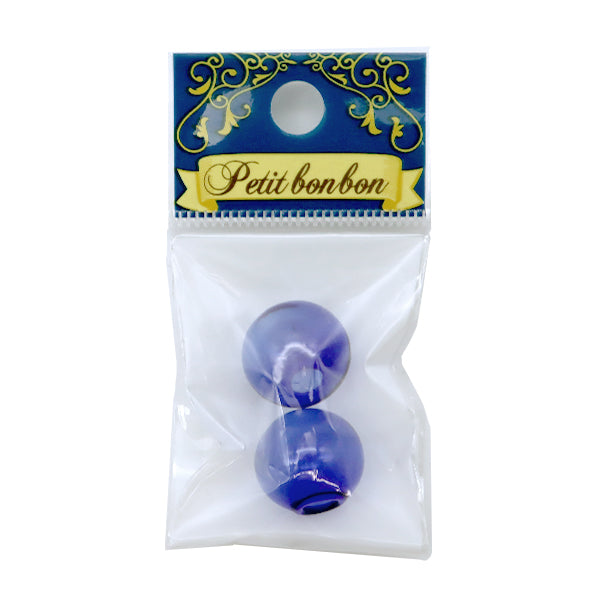 Accessories material "Glass ball round 16mm 2 pieces blue GN-76-21S-01B"