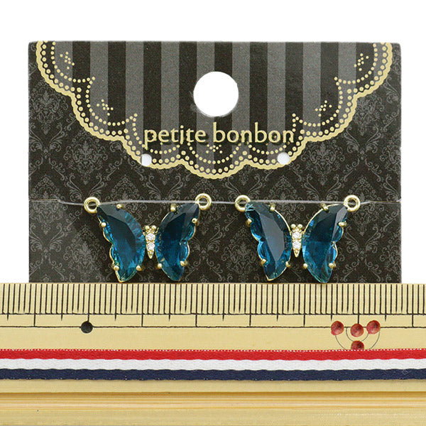 액세서리 재료 "돌 참인 나비 2 청록색 블루 GN-28-21A-01A"