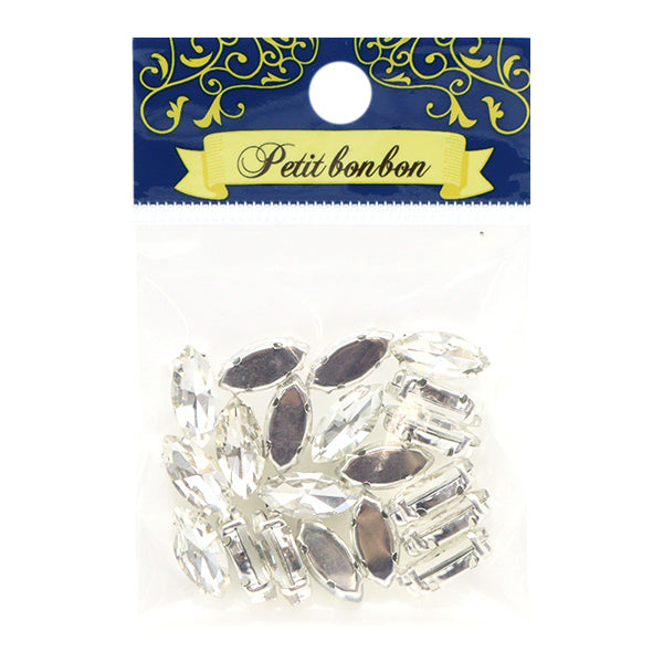 Accesorios Material "Piezas de bijou de vidrio Marqués 7 x 15 mm 20 piezas GN-29-01S-20"