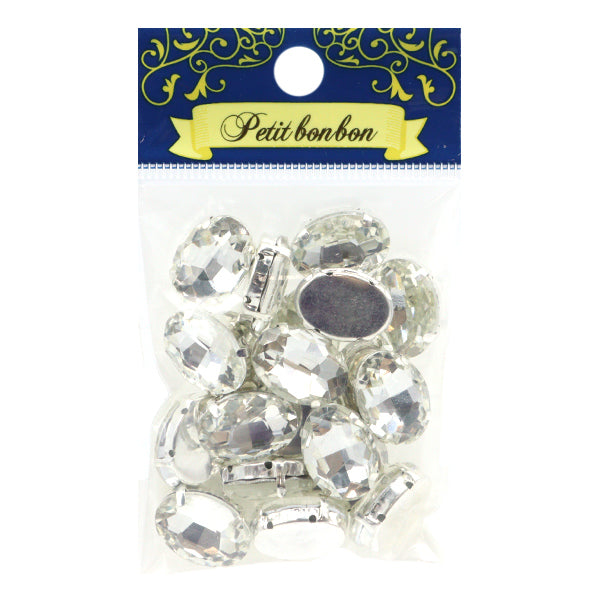 Accessory material "Glass bijou parts Oval 13 x 18mm 20 pieces GN-29-08S-20"