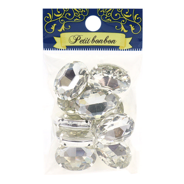 Аксессуарный материал "Стеклянные детали бихоу овал 18 х 25 мм 10 кусочков GN-29-09S-20"