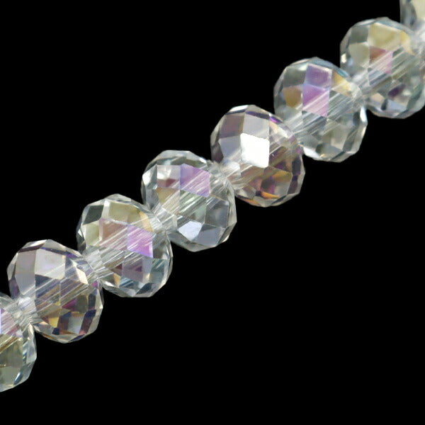 Аксессуарный материал «СтеклоБисер Кнопка вырезана около 8 мм Crystal AB GN-08-24SS-07"