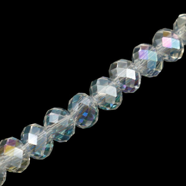 Аксессуарный материал «СтеклоБисер Кнопка вырезана около 4 мм Crystal AB GN-08-24SS-09"