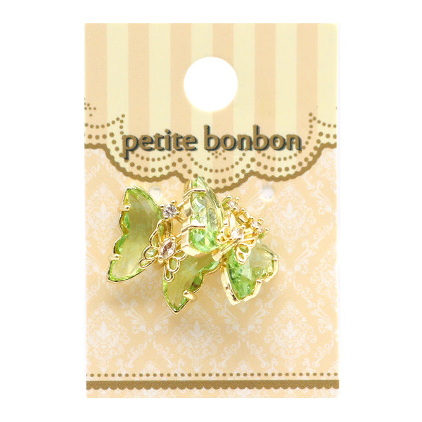 액세서리 재료 "Bijouharm 나비 옅은 창백한 녹색 GN-28-24SS-02"