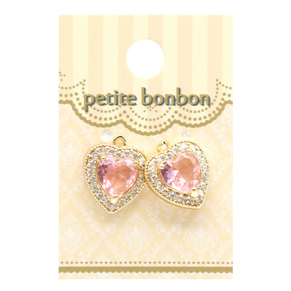 액세서리 소재 "Biju Cham 화려한 심장 옅은 분홍색 gn-28-24ss-07"