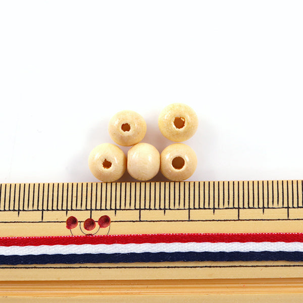 مادة الإكسسوار "الخشب"خرز دائرية 8 ملم طبيعية 33 قطعة”