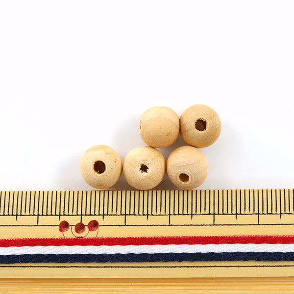 アクセサリー素材 『ウッドビーズ ラウンド 10mm キジ 30個入』