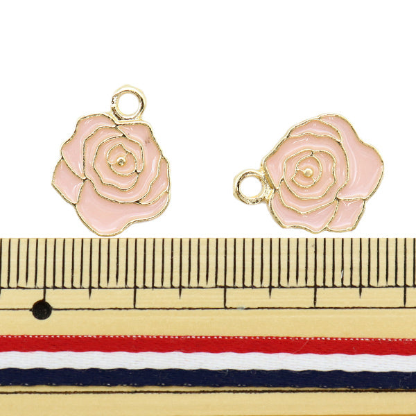 Accessory material ``Epo Charm Rose 2 Pieces Pink M7937"