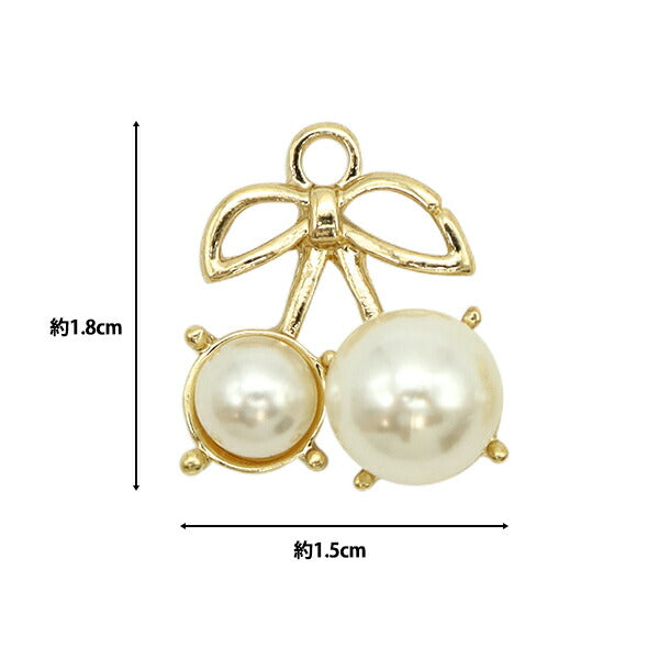 Аксессуарный материал "Charm Pearl Cherry 2 кусочки золото M8183"