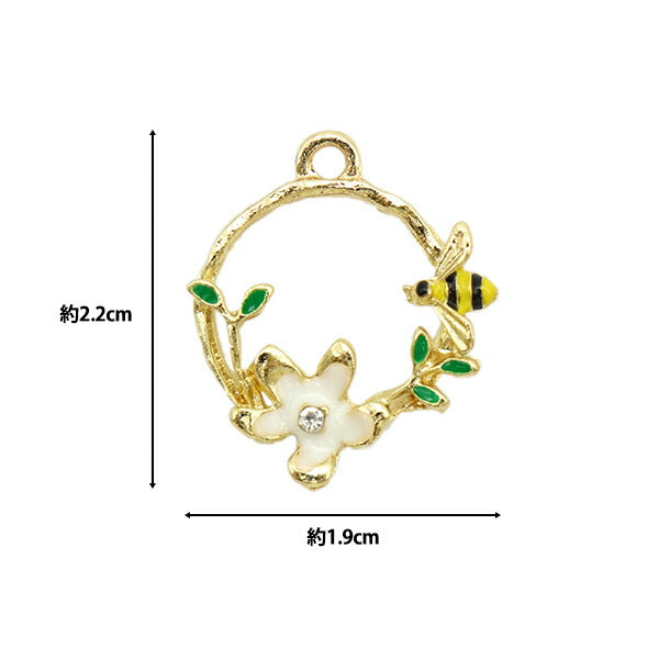 Material de accesorios "Hoop de flores de encanto con Epo 2 piezas A Color M8822"