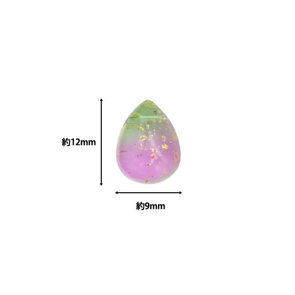 Accessory material "glassBeads Green with dropfoil x 20 pulbs B396 "