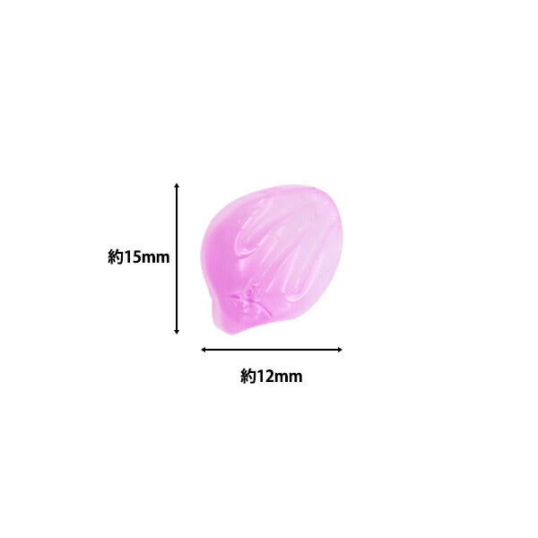 Material accesorio "vidrioCuentas Petal blanco x 20 rosa B299"