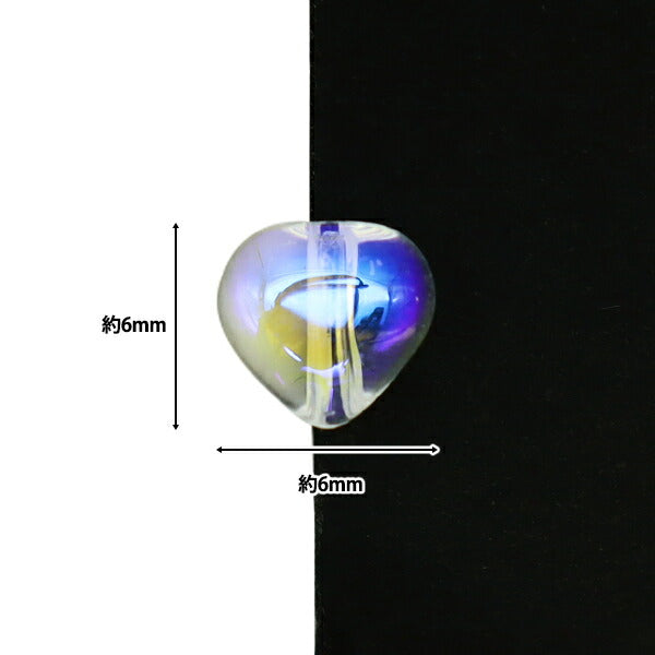 Аксессуарный материал «СтеклоБисер Сердце ясное AB 30 штук B378"