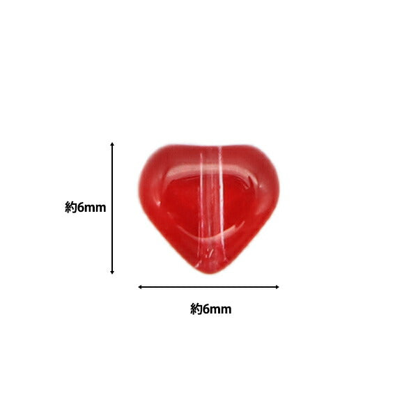 Аксессуарный материал «СтеклоБисер Сердце красные 30 штук B379"