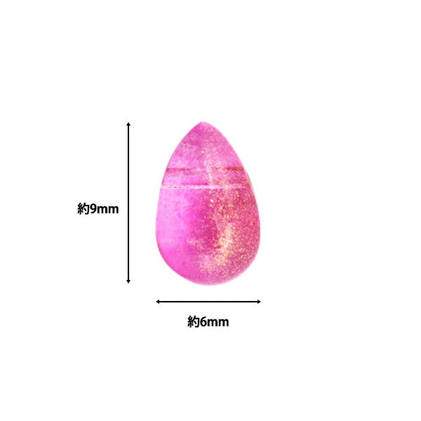 Аксессуарный материал «СтеклоБисер Shizuku боковая дыра розовый x 20 кусочков золота хромы B312"