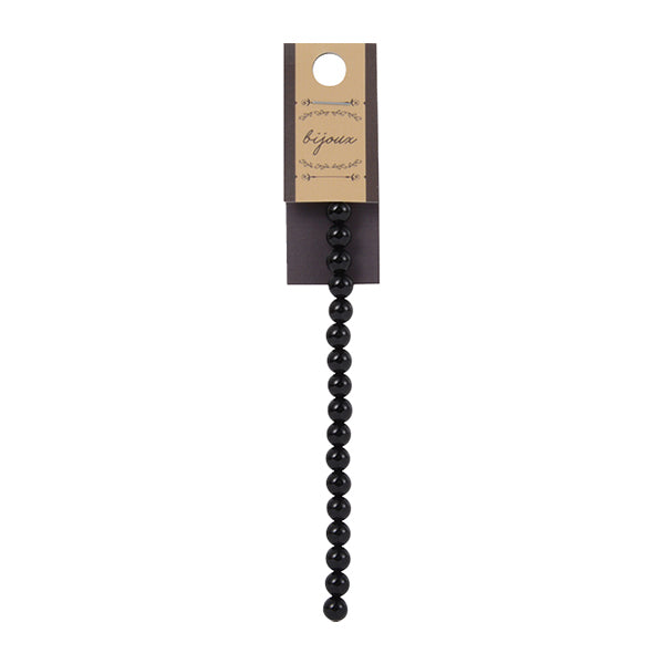 Аксессуарный материал "Черная агата 6 мм Ki-5-6"