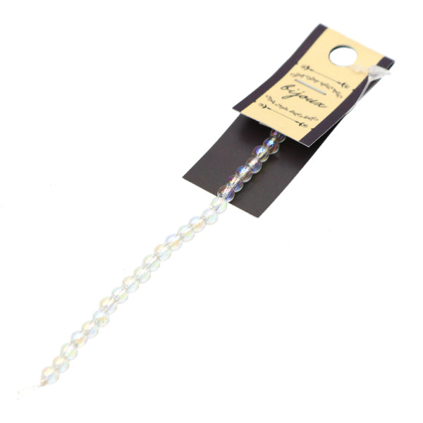 配件材料“天然石頭圓形彩虹晶體約4毫米24件YT0301”