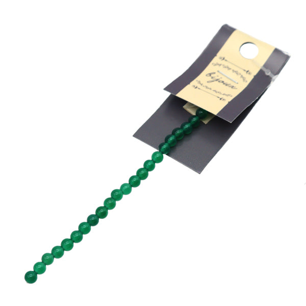 Accessori Materiale "Stone naturale Round Green Manou circa 4 mm 24 pezzi YT0501"