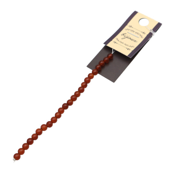 Accessori materiale "in pietra naturale rotonda rossa menu circa 4mm 24 pezzi YT0601"