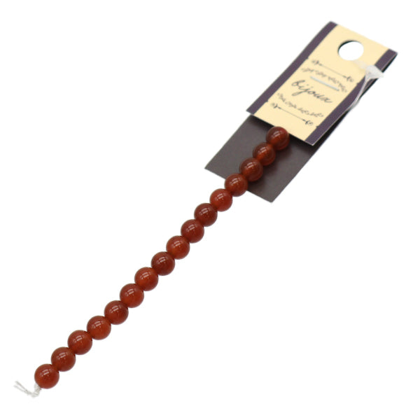 Accessori materiale "in pietra naturale rotonda rossa menu circa 6 mm 16 pezzi YT0602"